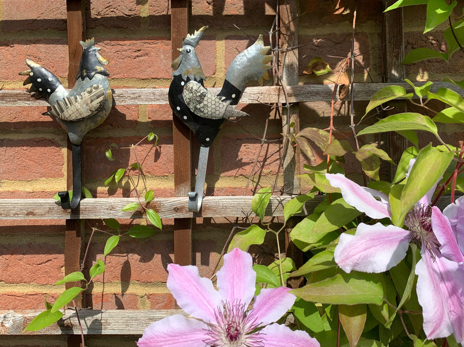 Bird Coat Hooks - Cockerel and Hen