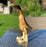 Bamboo Duck Family with Flower Painted Boots - Yellow
