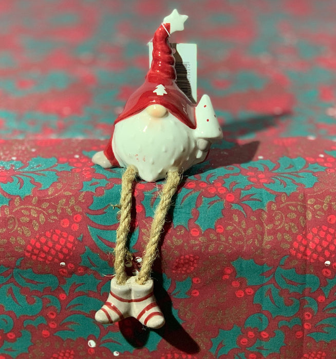 Santa Gonk Shelf Sitting Ceramic Figure - 2 Sizes