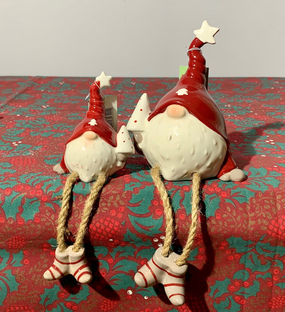 Santa Gonk Shelf Sitting Ceramic Figure - 2 Sizes