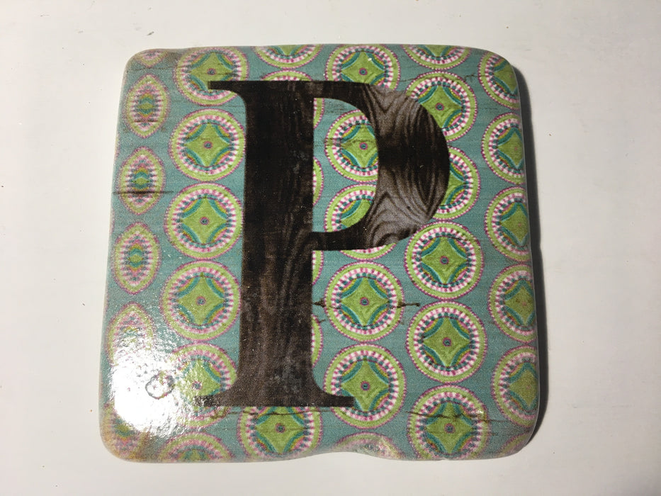 P Alphabet Coasters