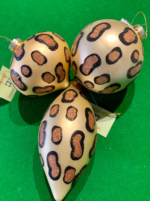 Leopard Animal Print Baubles - GingerInteriors.co.uk