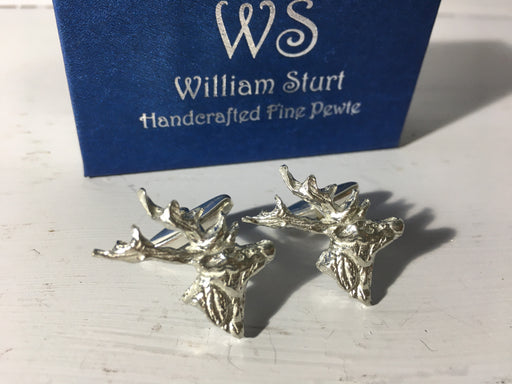 Stag Cuff Links - Fine Pewter