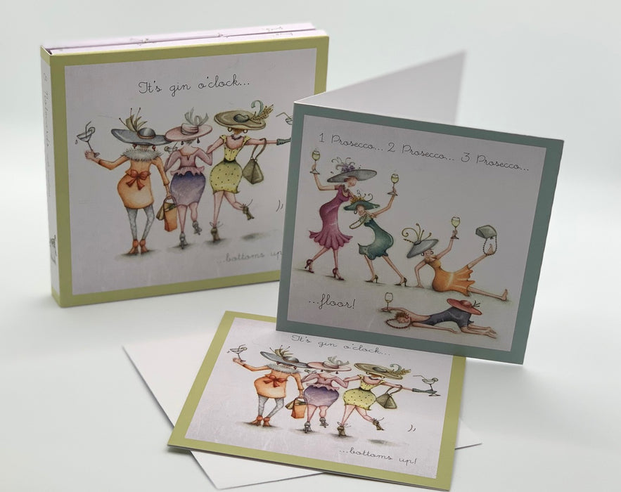 Berni Parker Note Card Pack - Gin / Prosecco - Pack of 8