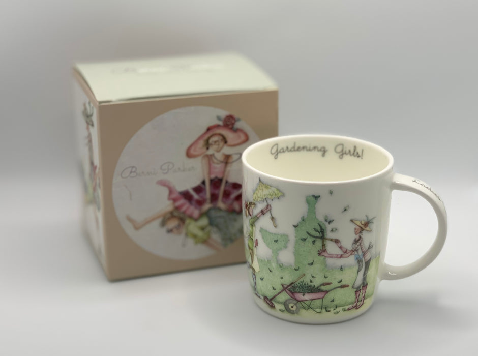 Gardener Mug - Gardening girls! - Berni Parker Bone China Mug, Designed and Made in the UK