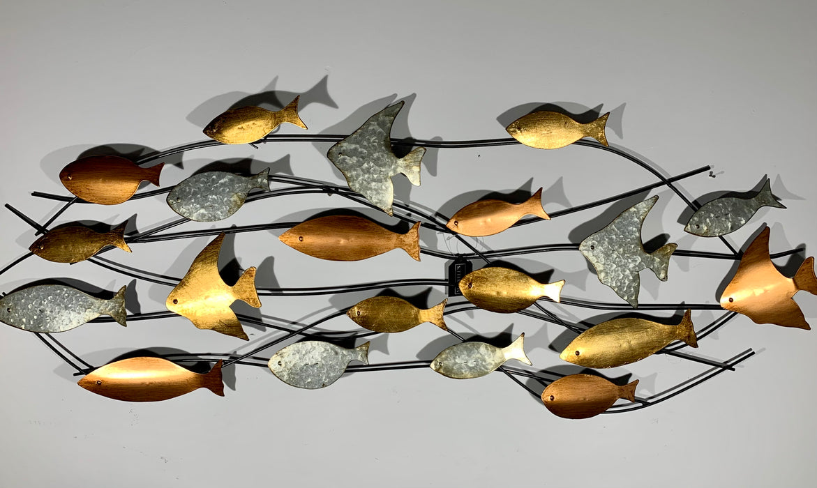 Metallic Fish Metal Wall Art