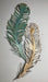 Jade Feather Metal Wall Art - GingerInteriors.co.uk