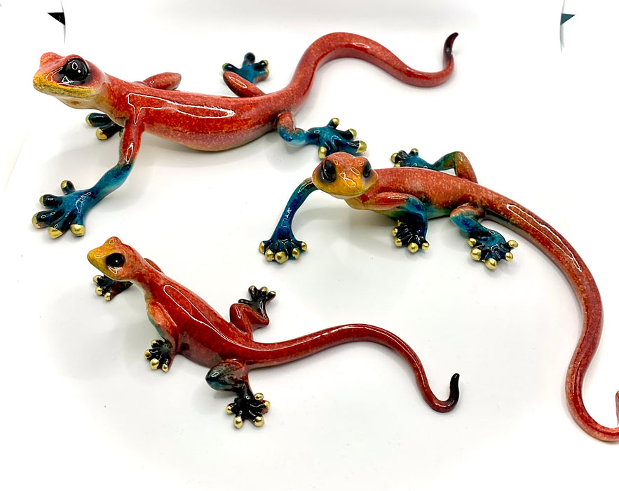 Red Gecko Family Wall Decor