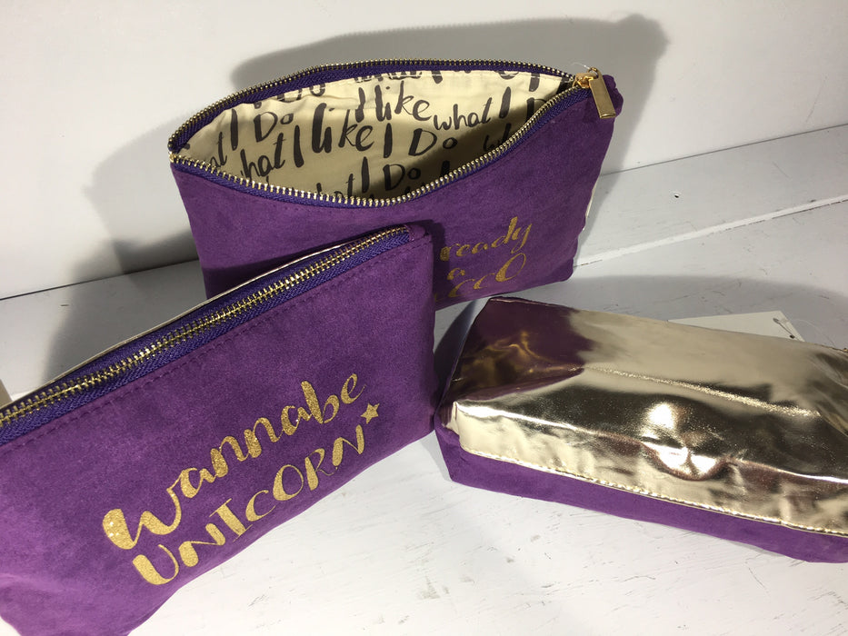 Purple Cosmetic Pouches
