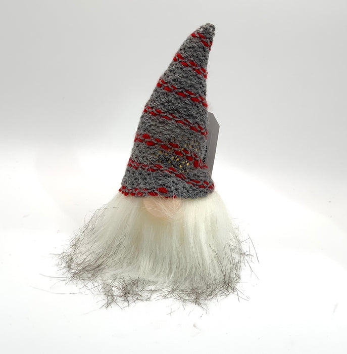 Light up Christmas Gonk Grey Stripey Hat - Three Sizes