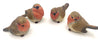 Set of 4 Traditional Robin Standing Christmas Decorations (6cm)
