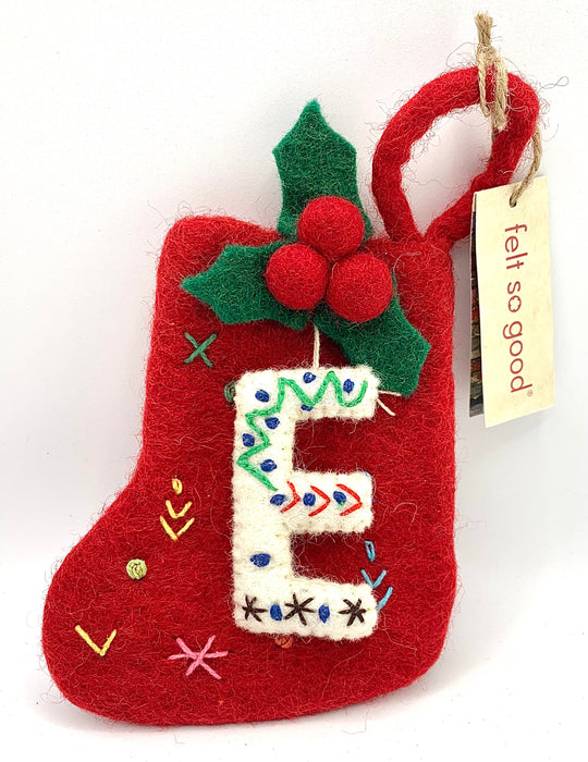 Funky Felt Mini Alphabet Christmas Stockings - Felt So Good