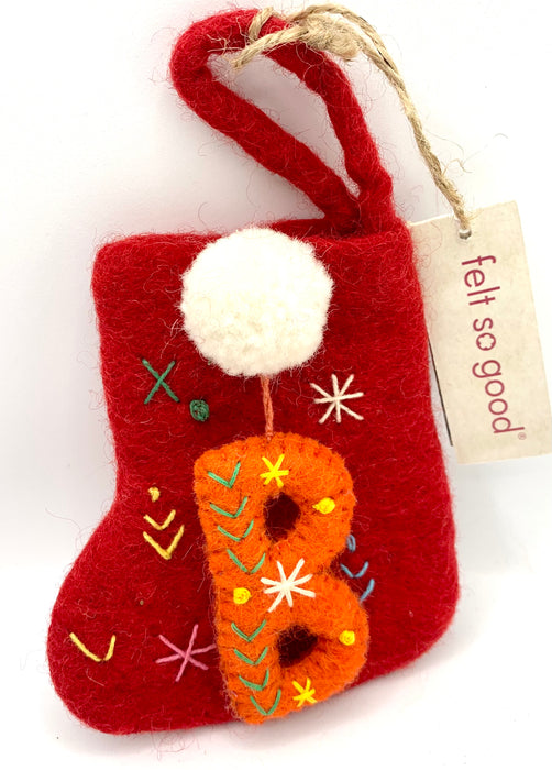 Funky Felt Mini Alphabet Christmas Stockings - Felt So Good