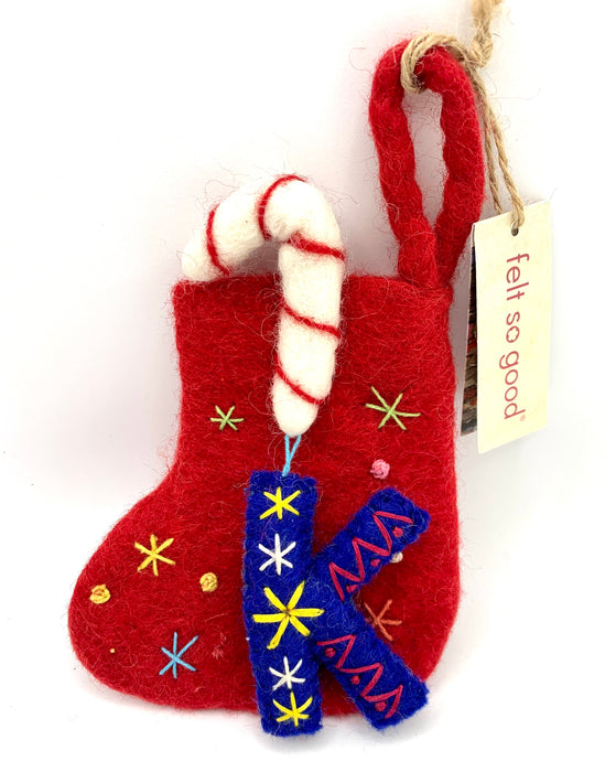 Funky Felt Mini Alphabet Christmas Stockings - Felt So Good