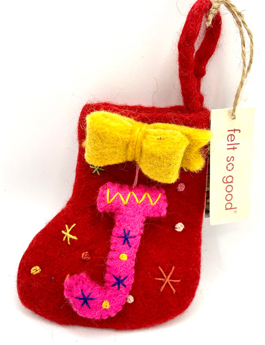 Funky Felt Mini Alphabet Christmas Stockings - Felt So Good