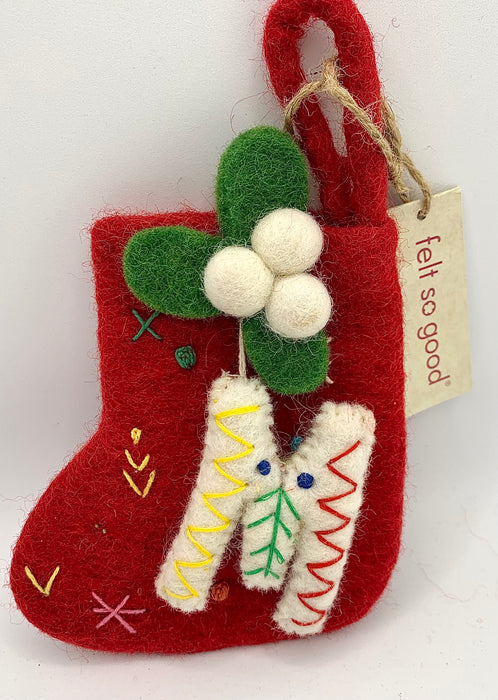 Funky Felt Mini Alphabet Christmas Stockings - Felt So Good
