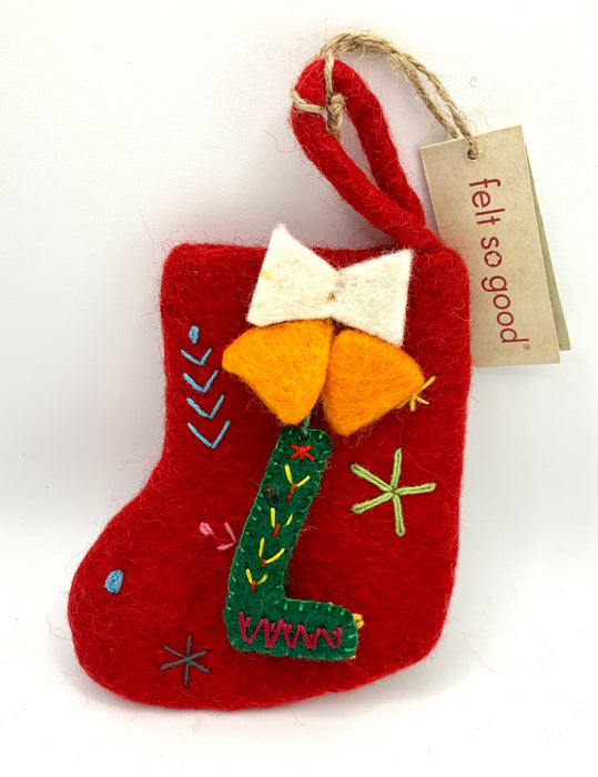 Funky Felt Mini Alphabet Christmas Stockings - Felt So Good