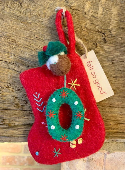 Funky Felt Mini Alphabet Christmas Stockings - Felt So Good