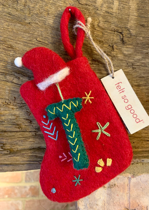 Funky Felt Mini Alphabet Christmas Stockings - Felt So Good