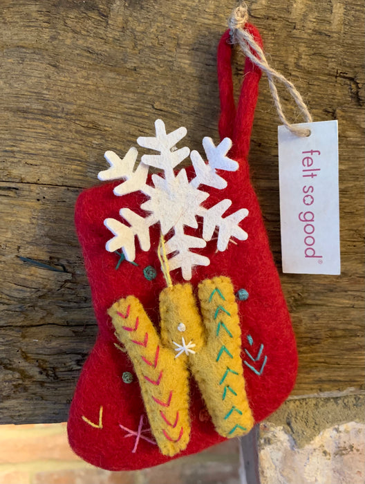 Funky Felt Mini Alphabet Christmas Stockings - Felt So Good