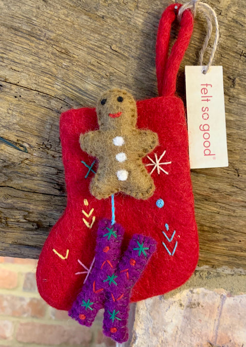 Funky Felt Mini Alphabet Christmas Stockings - Felt So Good
