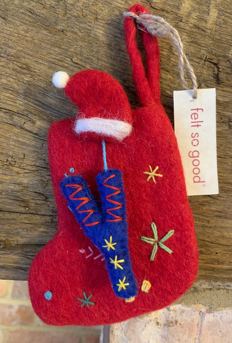 Funky Felt Mini Alphabet Christmas Stockings - Felt So Good