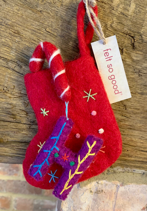Funky Felt Mini Alphabet Christmas Stockings - Felt So Good