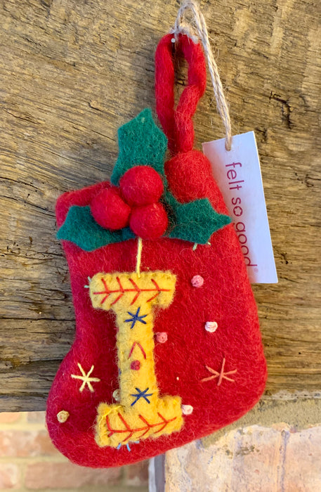 Funky Felt Mini Alphabet Christmas Stockings - Felt So Good