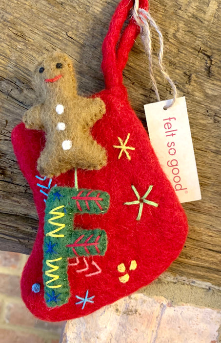 Funky Felt Mini Alphabet Christmas Stockings - Felt So Good