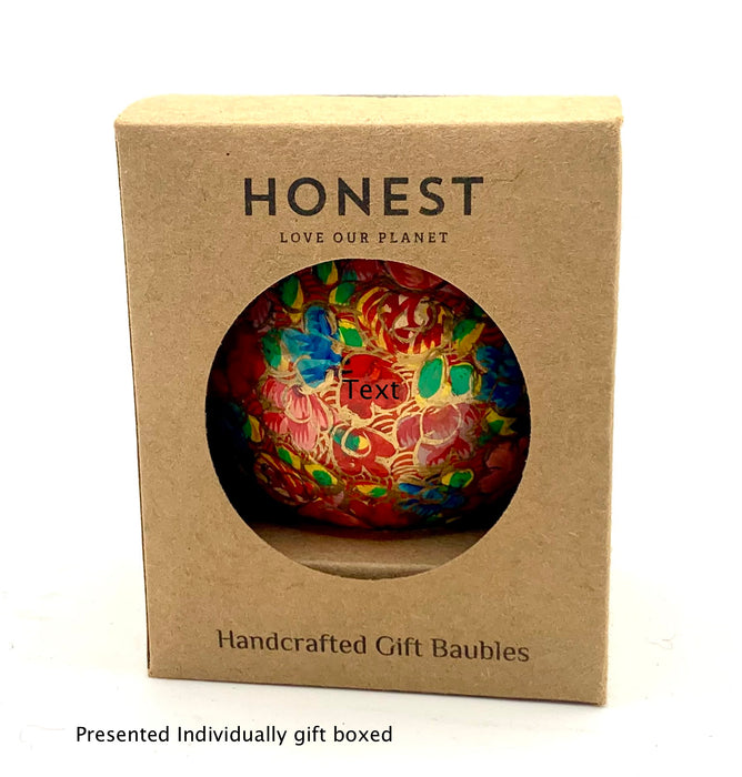 Decorative Handmade Baubles - Honest Love Our Planet