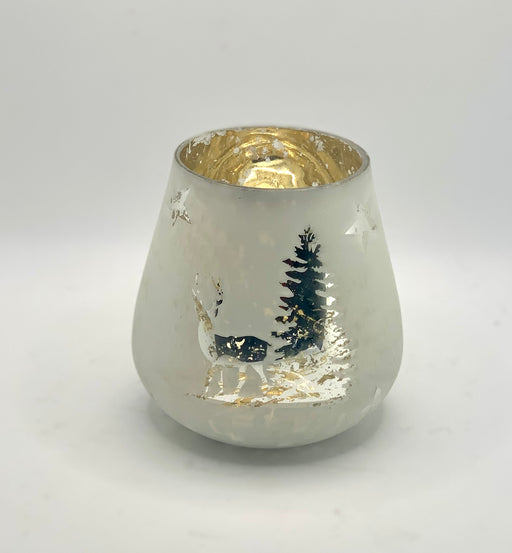 Noel Collection White Forest Candle Holders - 2 Sizes