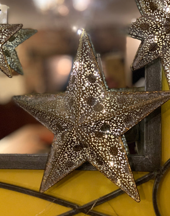 Light up Star Bauble - Moroccan Style Antique Bronze - 3 Sizes