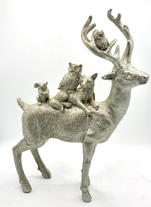 Large Silver Woodland Friends Reindeer