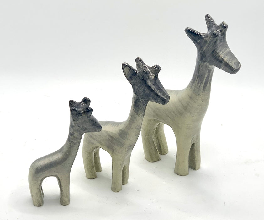 Brushed Silver Giraffe Medium - AluminArk Collection