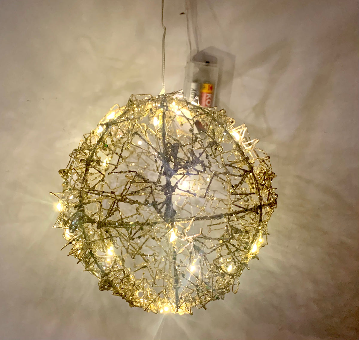 Large Light up gold LED Bauble — GingerInteriors.co.uk