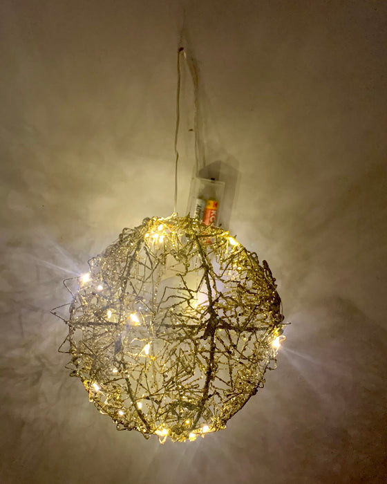 Large Light up gold LED Bauble