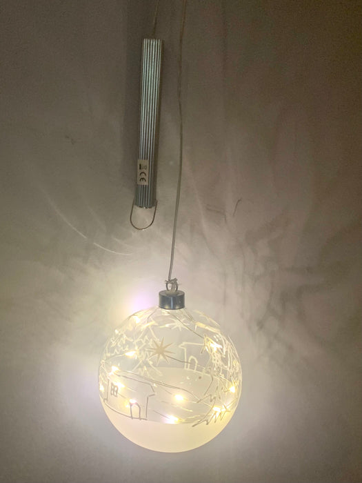 Glass Bauble Light Up Childs Play LED Christmas Decoration