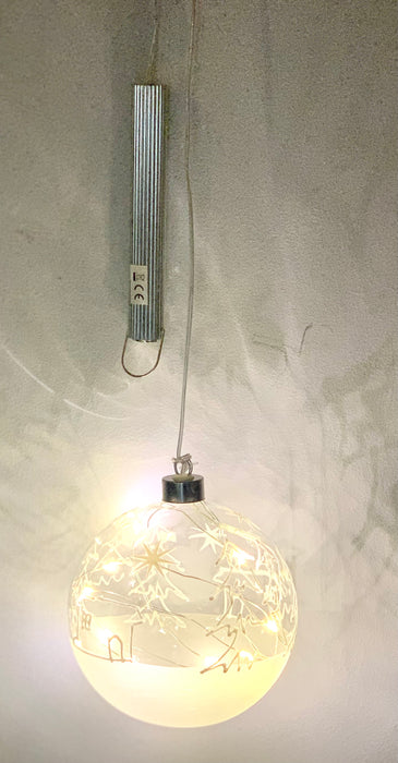 Glass Bauble Light Up Childs Play LED Christmas Decoration