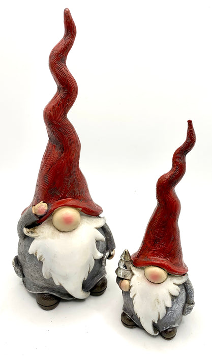 Santa Gonk Ceramic Figure in Big Red Hat - 2 Sizes