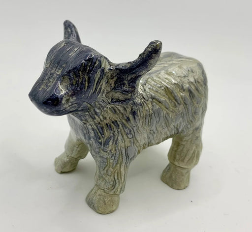 Highland Cow Figure Brushed Silver - AluminArk Collection - 3 Sizes - GingerInteriors.co.uk