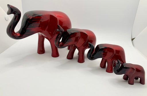 Brushed Red Elephant Trunk Up - AluminArk Collection - 4 Sizes