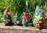 Pair of Small Garden Gnomes - Cute Resin Garden Gonks