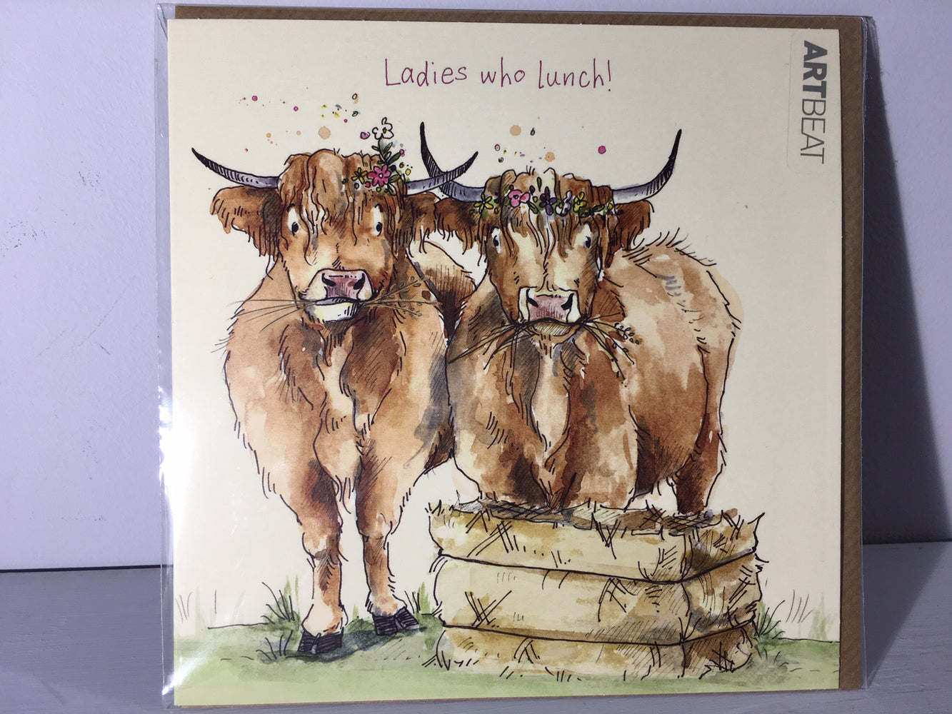Cow Birthday Card - Ladies Who Lunch! - Art Beat