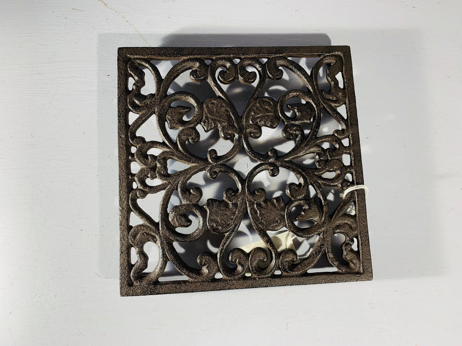 Cast Iron Decorative Square Kitchen Trivet