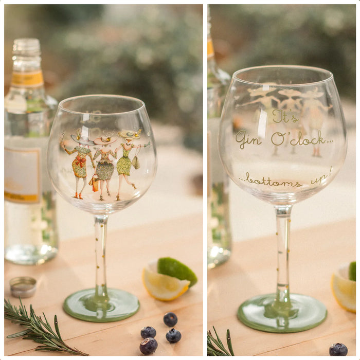 Berni Parker "It's Gin O'Clock" Gin Glass