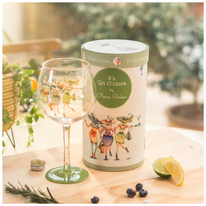 Berni Parker "It's Gin O'Clock" Gin Glass