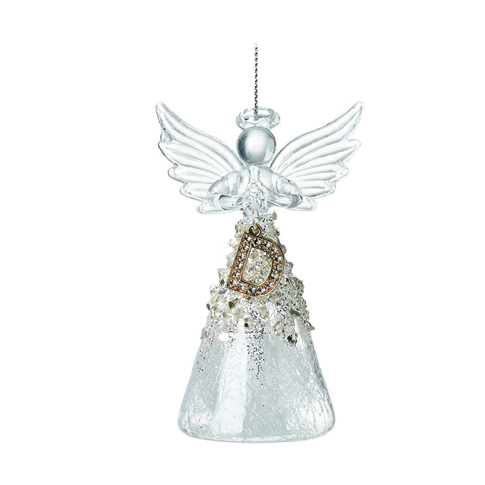 Alphabet Glass Angels - Hanging Decorations