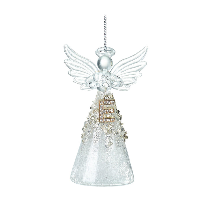 Alphabet Glass Angels - Hanging Decorations