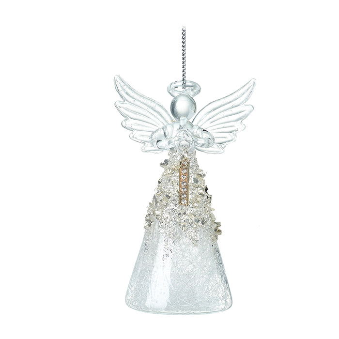Alphabet Glass Angels - Hanging Decorations