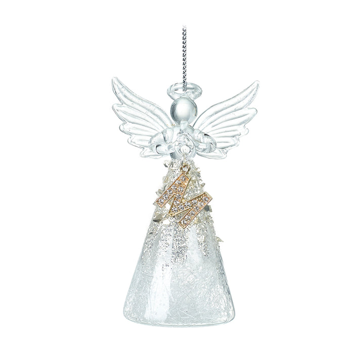Alphabet Glass Angels - Hanging Decorations